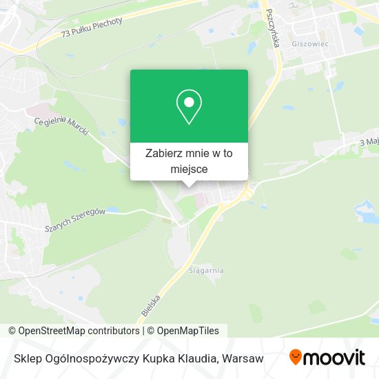 Mapa Sklep Ogólnospożywczy Kupka Klaudia