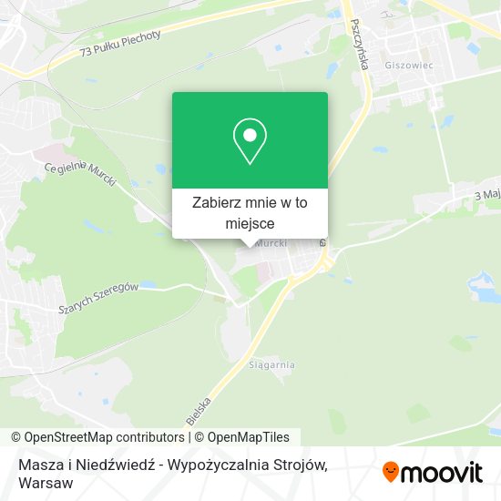 Mapa Masza i Niedźwiedź - Wypożyczalnia Strojów