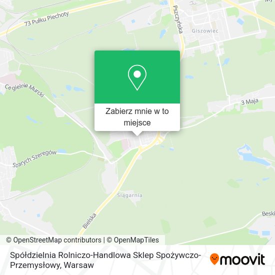 Mapa Spółdzielnia Rolniczo-Handlowa Sklep Spożywczo-Przemysłowy