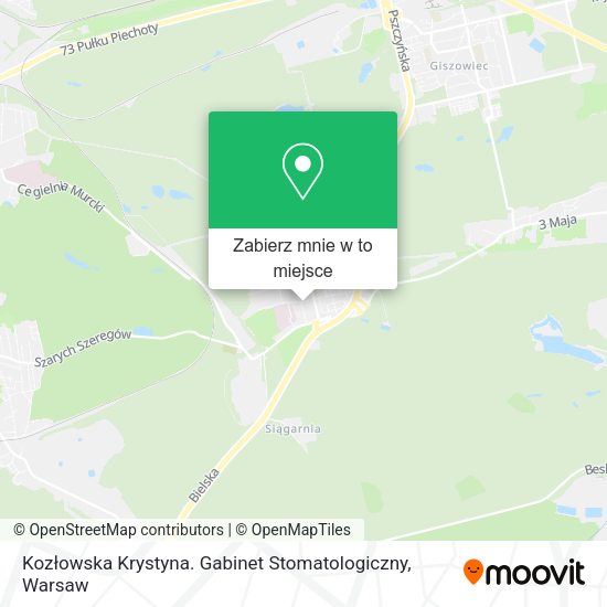 Mapa Kozłowska Krystyna. Gabinet Stomatologiczny