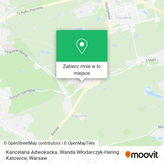 Mapa Kancelaria Adwokacka. Wanda Włodarczyk-Hering Katowice