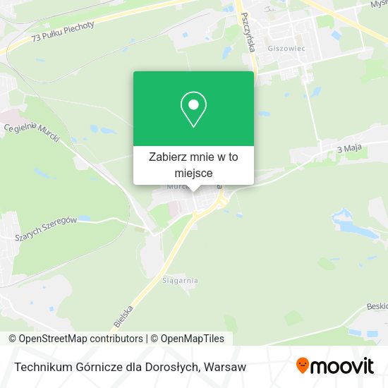 Mapa Technikum Górnicze dla Dorosłych