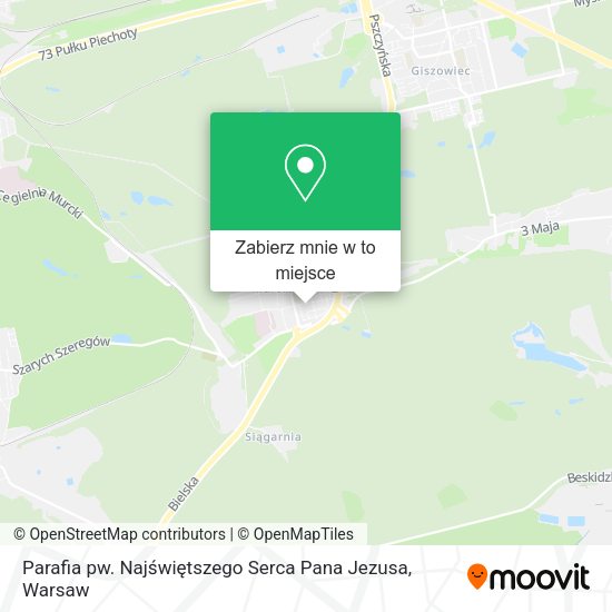 Mapa Parafia pw. Najświętszego Serca Pana Jezusa