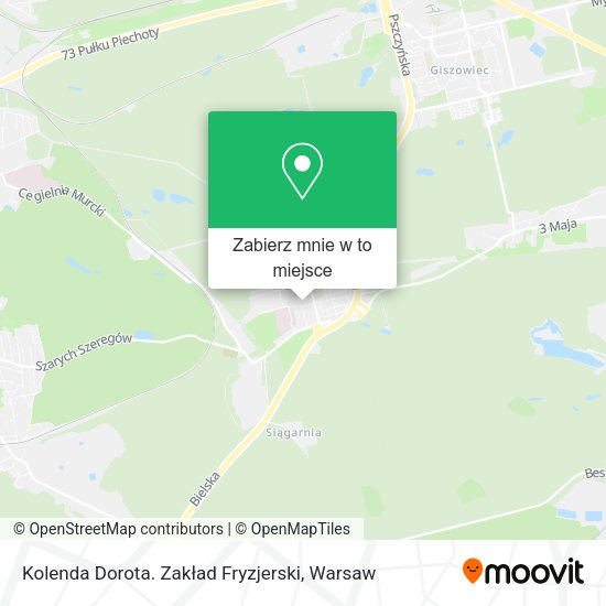 Mapa Kolenda Dorota. Zakład Fryzjerski