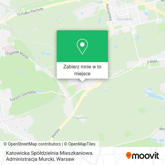 Mapa Katowicka Spółdzielnia Mieszkaniowa. Administracja Murcki