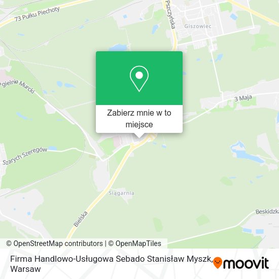 Mapa Firma Handlowo-Usługowa Sebado Stanisław Myszk