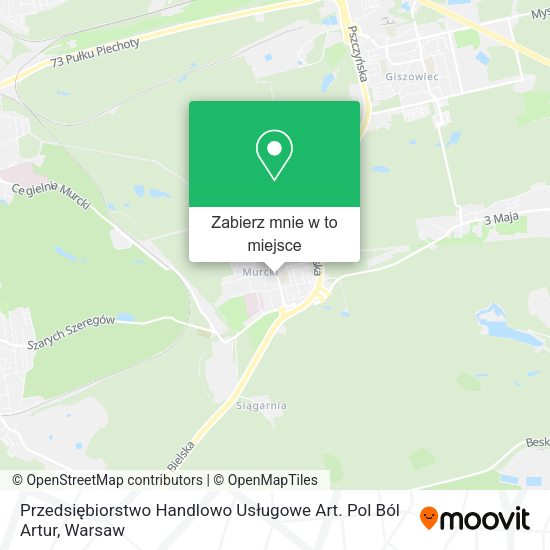 Mapa Przedsiębiorstwo Handlowo Usługowe Art. Pol Ból Artur