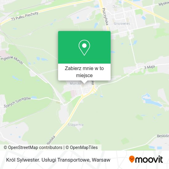 Mapa Król Sylwester. Usługi Transportowe