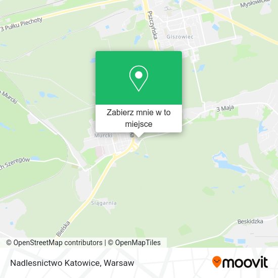 Mapa Nadlesnictwo Katowice