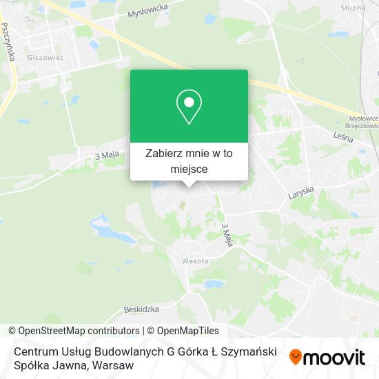 Mapa Centrum Usług Budowlanych G Górka Ł Szymański Spółka Jawna