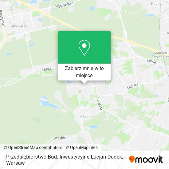 Mapa Przedsiębiorstwo Bud. Inwestycyjne Lucjan Dudek