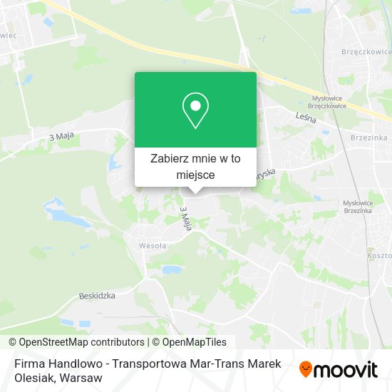 Mapa Firma Handlowo - Transportowa Mar-Trans Marek Olesiak