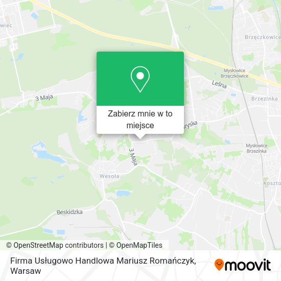 Mapa Firma Usługowo Handlowa Mariusz Romańczyk