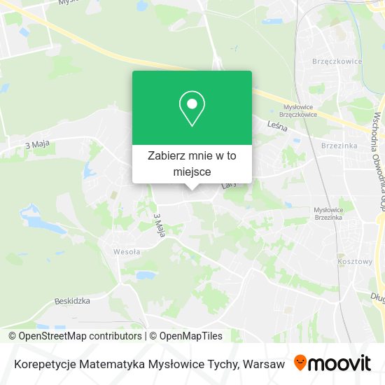 Mapa Korepetycje Matematyka Mysłowice Tychy