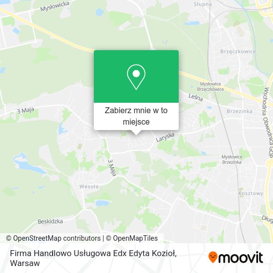 Mapa Firma Handlowo Usługowa Edx Edyta Kozioł