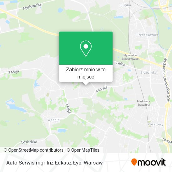 Mapa Auto Serwis mgr Inż Łukasz Łyp