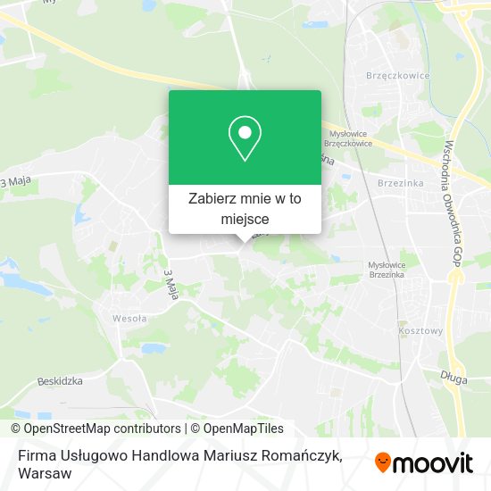 Mapa Firma Usługowo Handlowa Mariusz Romańczyk