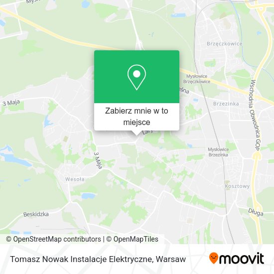 Mapa Tomasz Nowak Instalacje Elektryczne