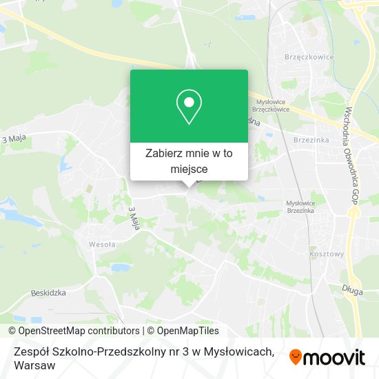 Mapa Zespół Szkolno-Przedszkolny nr 3 w Mysłowicach