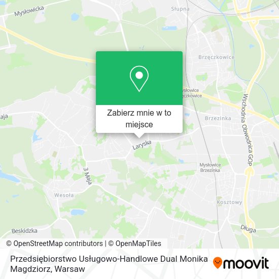 Mapa Przedsiębiorstwo Usługowo-Handlowe Dual Monika Magdziorz