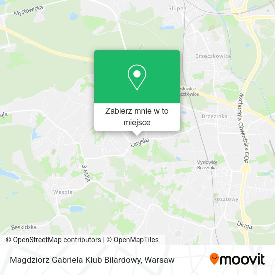 Mapa Magdziorz Gabriela Klub Bilardowy