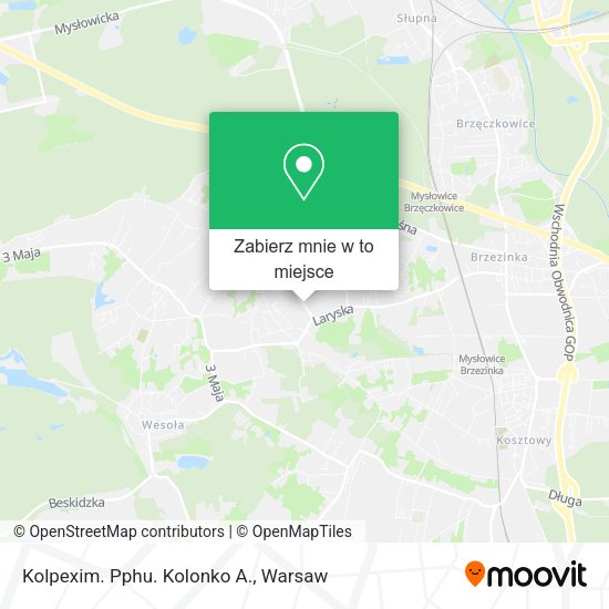 Mapa Kolpexim. Pphu. Kolonko A.