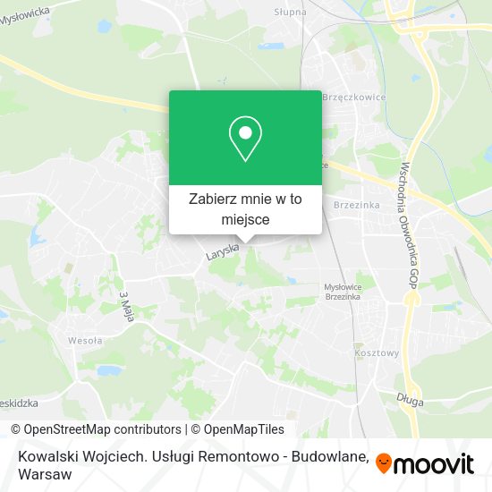 Mapa Kowalski Wojciech. Usługi Remontowo - Budowlane