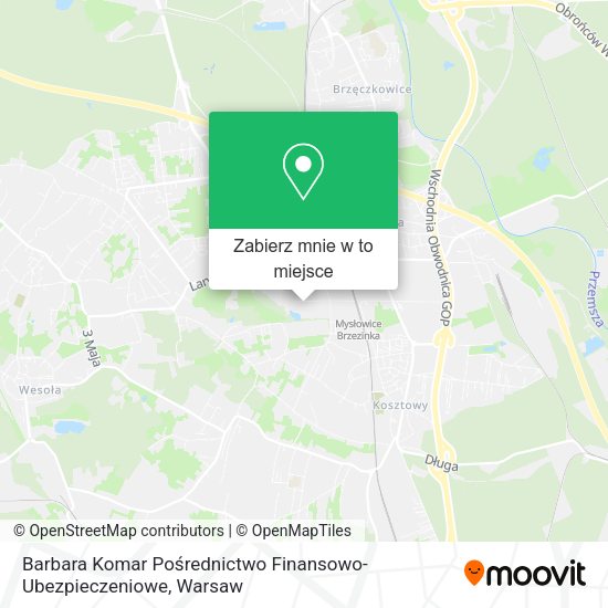 Mapa Barbara Komar Pośrednictwo Finansowo- Ubezpieczeniowe