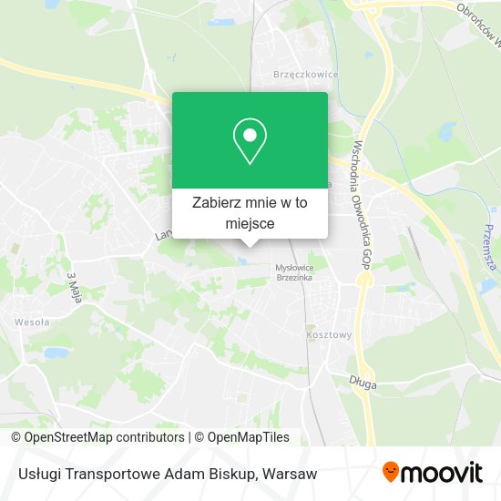 Mapa Usługi Transportowe Adam Biskup