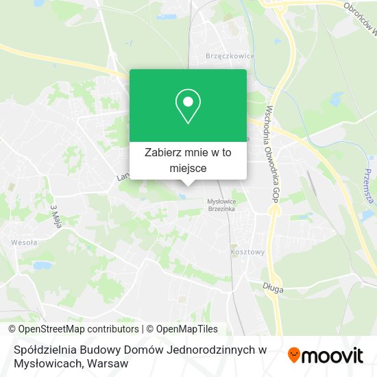 Mapa Spółdzielnia Budowy Domów Jednorodzinnych w Mysłowicach