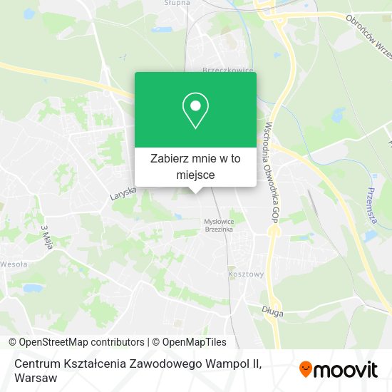 Mapa Centrum Kształcenia Zawodowego Wampol II