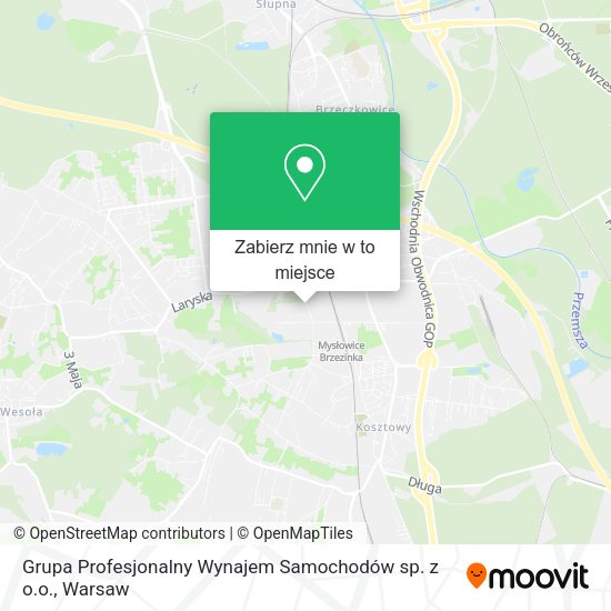 Mapa Grupa Profesjonalny Wynajem Samochodów sp. z o.o.