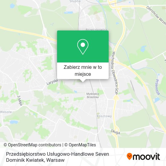 Mapa Przedsiębiorstwo Usługowo-Handlowe Seven Dominik Kwiatek