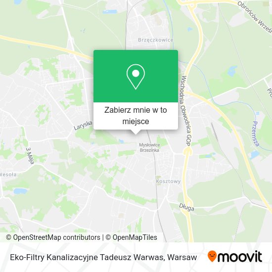 Mapa Eko-Filtry Kanalizacyjne Tadeusz Warwas