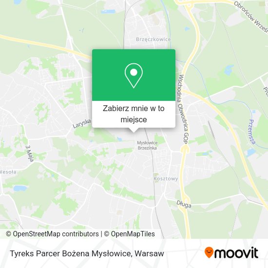 Mapa Tyreks Parcer Bożena Mysłowice