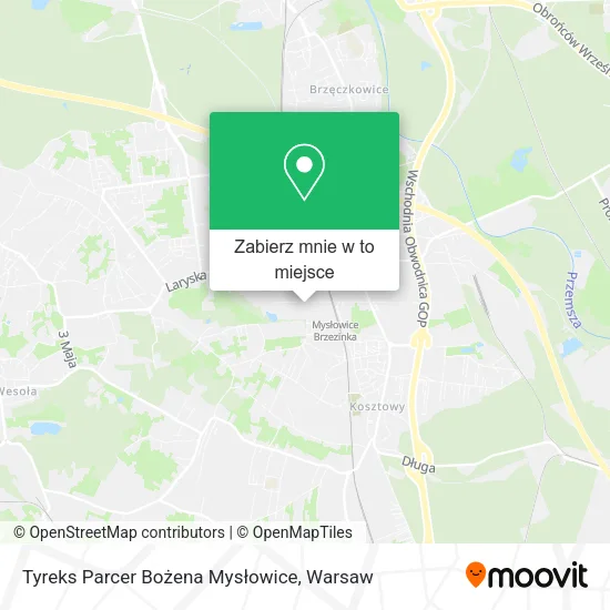 Mapa Tyreks Parcer Bożena Mysłowice