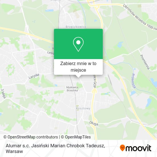 Mapa Alumar s.c. Jasiński Marian Chrobok Tadeusz