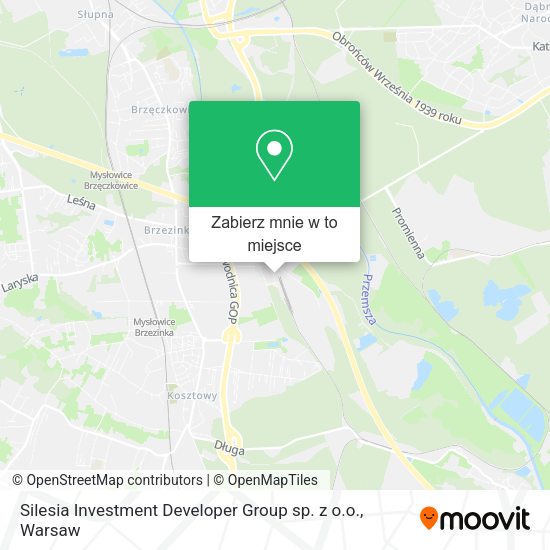 Mapa Silesia Investment Developer Group sp. z o.o.