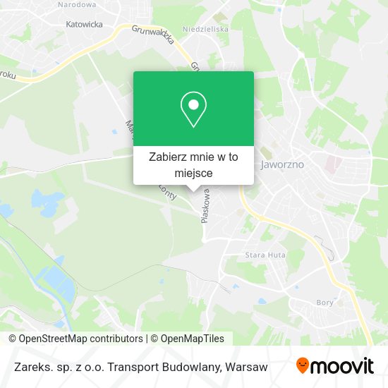 Mapa Zareks. sp. z o.o. Transport Budowlany