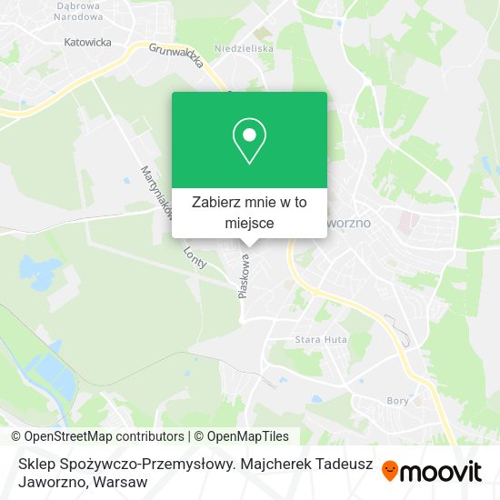 Mapa Sklep Spożywczo-Przemysłowy. Majcherek Tadeusz Jaworzno