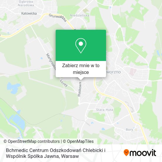 Mapa Bchmedic Centrum Odszkodowań Chlebicki i Wspólnik Spółka Jawna