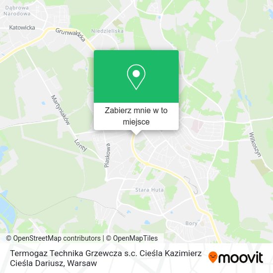 Mapa Termogaz Technika Grzewcza s.c. Cieśla Kazimierz Cieśla Dariusz