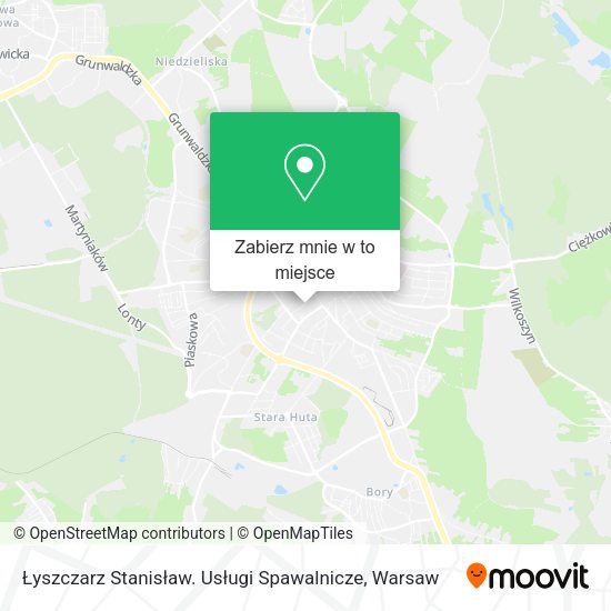 Mapa Łyszczarz Stanisław. Usługi Spawalnicze