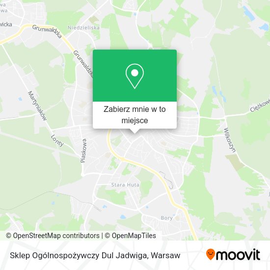 Mapa Sklep Ogólnospożywczy Dul Jadwiga