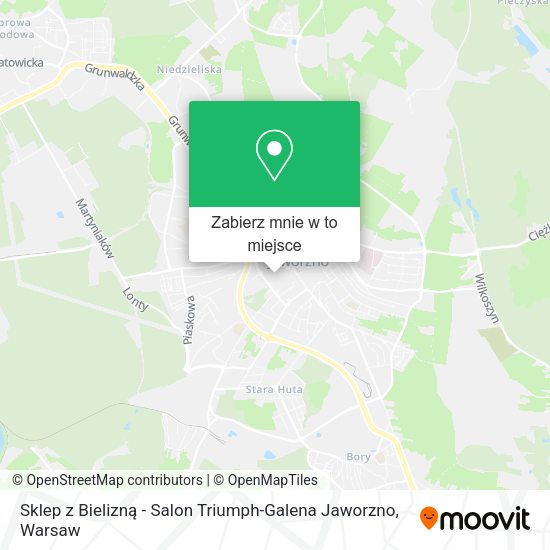 Mapa Sklep z Bielizną - Salon Triumph-Galena Jaworzno