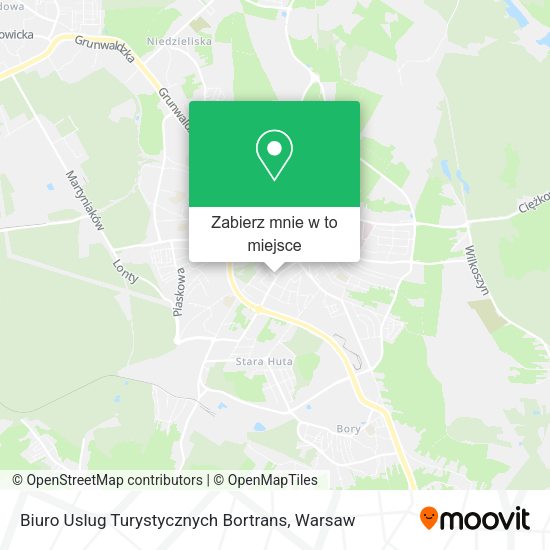 Mapa Biuro Uslug Turystycznych Bortrans