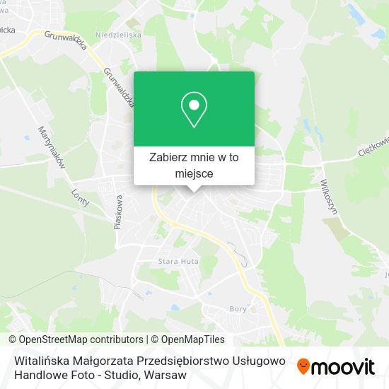 Mapa Witalińska Małgorzata Przedsiębiorstwo Usługowo Handlowe Foto - Studio