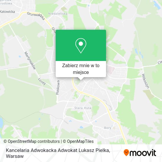 Mapa Kancelaria Adwokacka Adwokat Lukasz Pielka