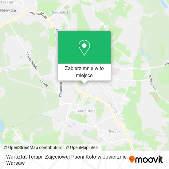 Mapa Warsztat Terapii Zajęciowej Psoni Koło w Jaworznie