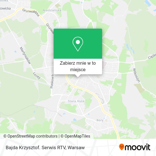 Mapa Bajda Krzysztof. Serwis RTV